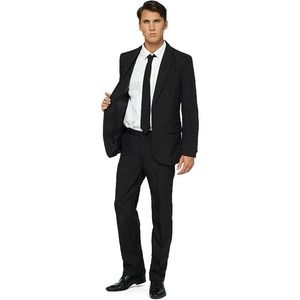 NWT- Unisex Black Suit pants, jacket & tie Mens Small-Woman MED/LG